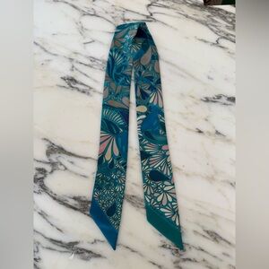 Hermès Teal Silk Scarf